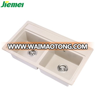 Modern new countertop sink kitchen double bowl composite granite sink