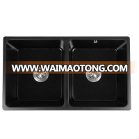 Lower Price Double Bowl Quartz Granite Kitchen Sink