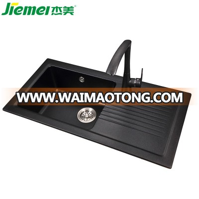 JM309 single bowl  Composite granite stone kitchen sink with drainboard